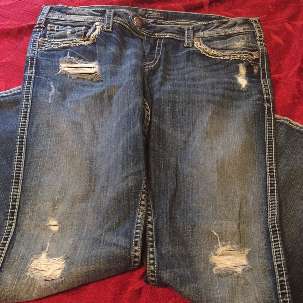 Silver, Tuesday Low Baby Boot Legs Jeans